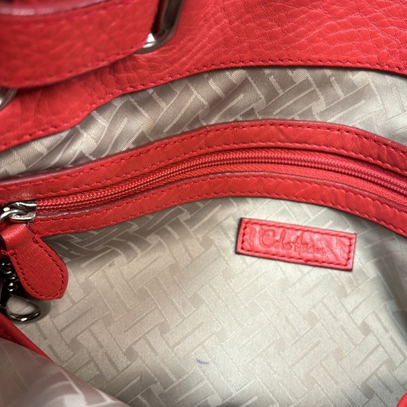 Cole Haan Women’s Genuine Leather Satchel in Coral Red - Picture 10 of 16